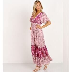 Spell and the Gypsy Collective Winona Maxi Gown in Berry Size Small